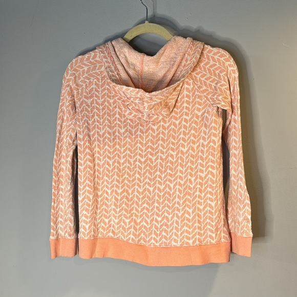 Peach Chevron zip up hoodie - Picture 8 of 15